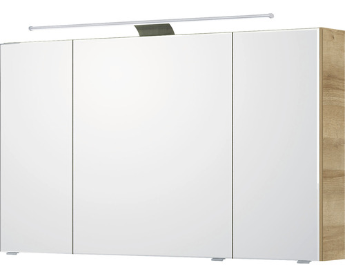 Armoire de toilette à trois portes avec éclairage