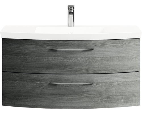 Meuble sous-lavabo avec deux tiroirs et lavabo à poser