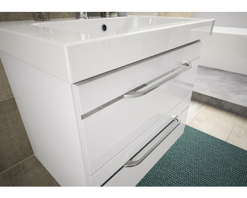 Meuble sous-lavabo avec deux tiroirs et lavabo