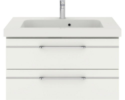 Meuble sous-vasque avec lavabo et robinet