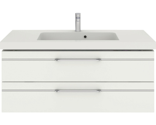 Meuble-lavabo avec deux tiroirs et lavabo à poser