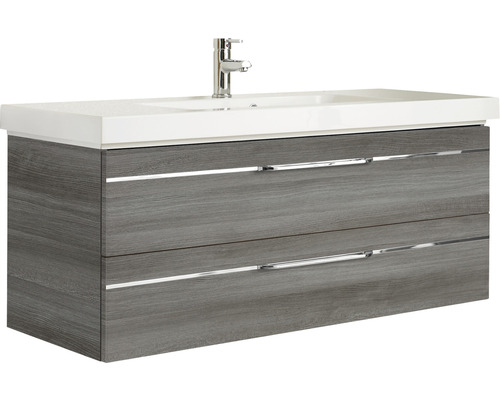 Meuble sous-vasque avec deux tiroirs et lavabo à poser