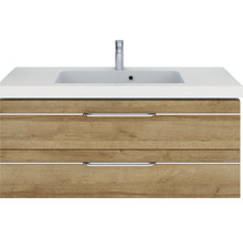 Waschtischunterschrank mit Waschbecken und zwei Schubladen