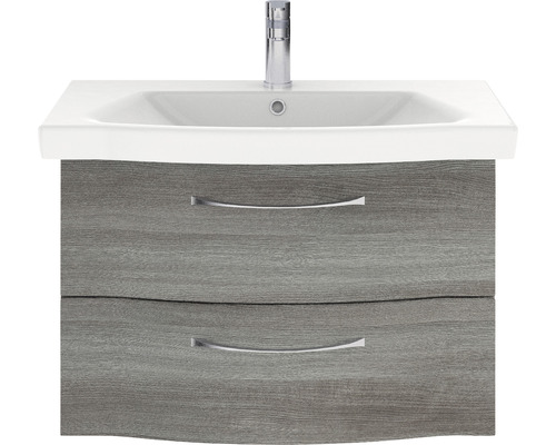 Ensemble de meubles de salle de bains série 6005 Sprint lxp 82 x 42,7 cm couleur de la façade graphite 2 pièces avec lavabo en céramique