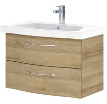 Waschtischunterschrank mit Waschbecken und zwei Schubladen