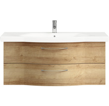 Waschtischunterschrank mit zwei Schubladen und Aufsatzwaschbecken