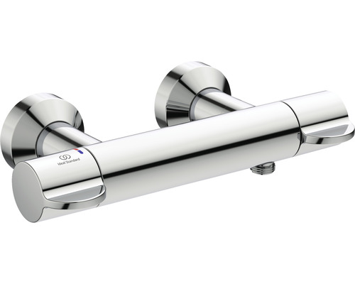 Robinet de douche avec thermostat Ideal Standard Ceraplus Safe chrome A6870AA Mitigeur thermostatique de douche pour montage mural