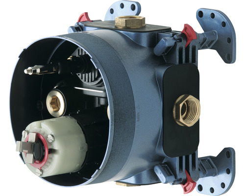 Unterputz-Duscharmatur mit Montageelementen und Anschlüssen