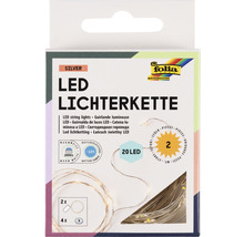 Guirlande lumineuse LED avec 20 LED argentées, emballage