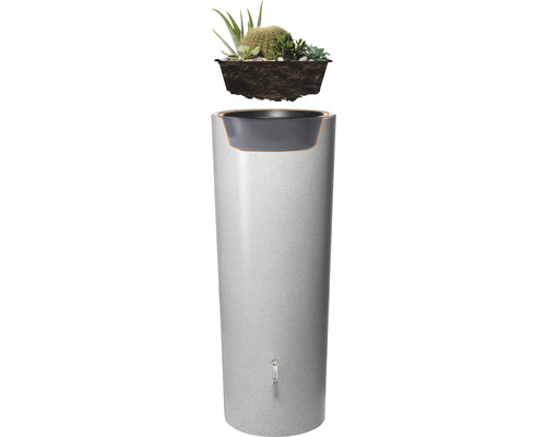 Récupérateur d''eau de pluie avec jardinière et robinet