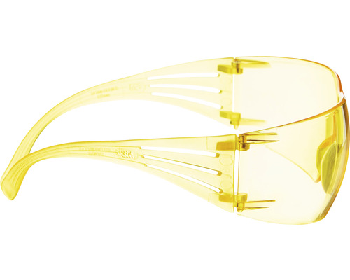Lunettes de protection jaunes de profil