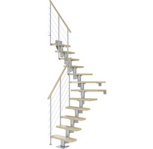 Wendeltreppe aus Metall und Holz