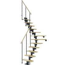 Raumspartreppe mit Holzstufen und Geländer