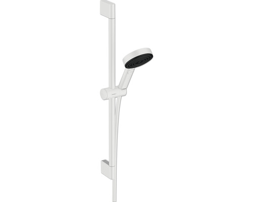 Ensemble de douche hansgrohe Pulsify Select S 105 3jet Relaxation blanc mat longueur de la colonne de douche 669 mm 24161700