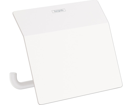 Dérouleur papier toilette avec couvercle hansgrohe AddStoris blanc mat 41753700 Porte-serviettes avec logo Hansgrohe