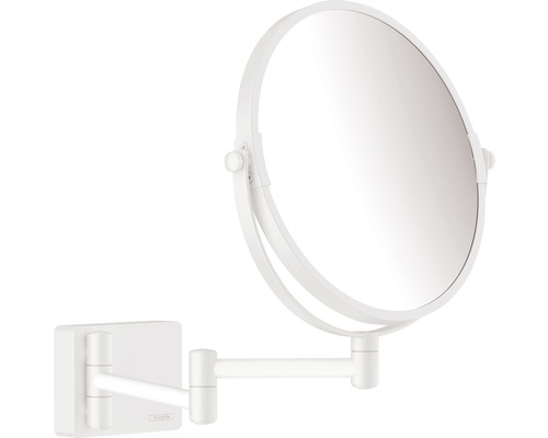 Miroir de maquillage hansgrohe AddStoris blanc mat 41791700