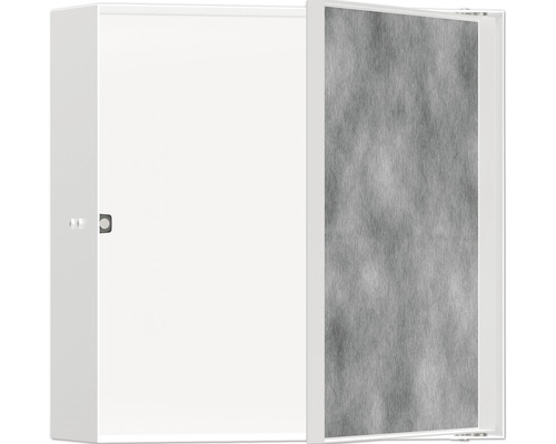 Niche murale avec porte carrelable hansgrohe XtraStoris Rock 300 x 300 x 100 mm blanc mat 56085700