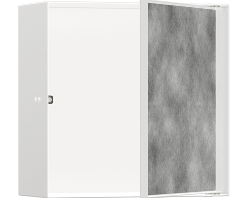 Niche murale avec porte carrelable hansgrohe XtraStoris Rock 300 x 300 x 140 mm blanc mat 56091700