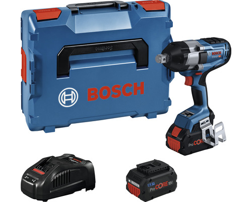 Boulonneuse sans fil Bosch Professional GDS 18V-1050 H porte-outils carré mâle 3/4", avec 2 x batteries ProCORE (5.5.0Ah) et chargeur