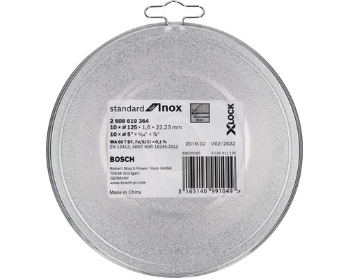 Disque à tronçonner Bosch Standard for Inox, 125 millimètres de diamètre