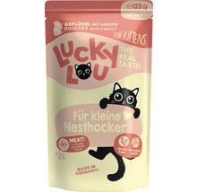 Lucky Lou nourriture pour chat volaille et carotte pour chatons
