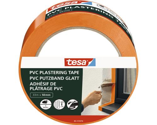 Ruban adhésif de plâtrage PVC tesa orange 50 mm x 33 m