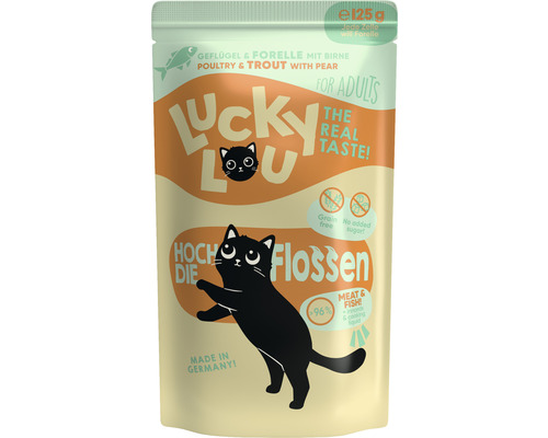 Katzenfutter nass LuckyLou Adult Geflügel & Forelle 125 g
