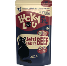 Lucky Lou nourriture pour chats volaille et boeuf avec carotte et potiron pour seniors