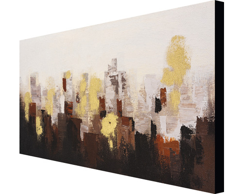 Tableau sur toile peint avec motif urbain abstrait