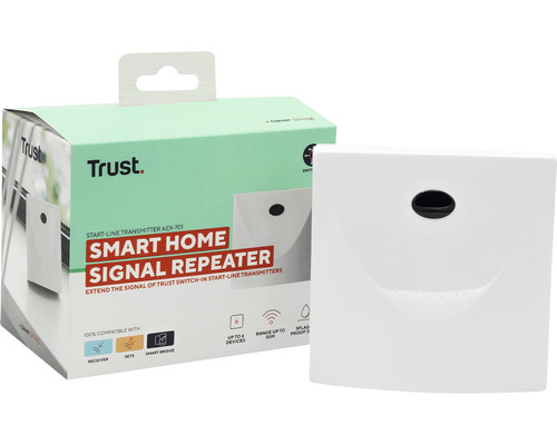Répéteur de signal Trust Smart Home avec emballage du produit