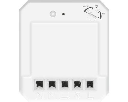 Weißer Dimmer mit Drehknopf zur Einstellung von R, L, C und RC