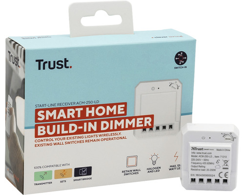 Trust Smart Home Unterputz Dimmer mit Produktverpackung