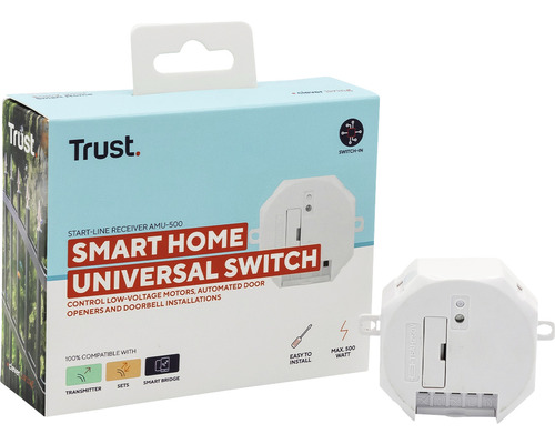 Trust Smart Home Universalschalter mit Produktverpackung