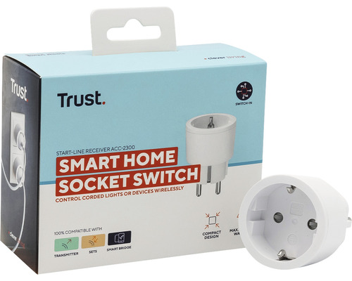 Trust Smart Home Steckdosenschalter mit Verpackung