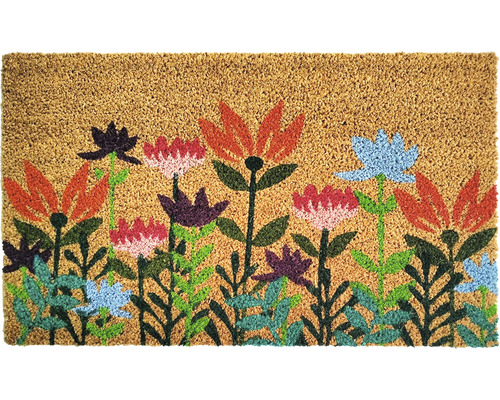 Paillasson coco Flowers multi color 40x60 cm
