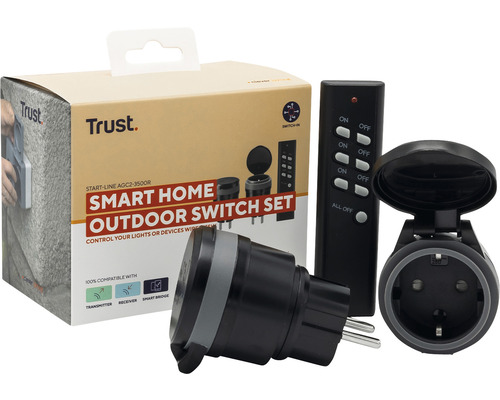 Trust Smart Home Outdoor Switch Set avec télécommande et prise