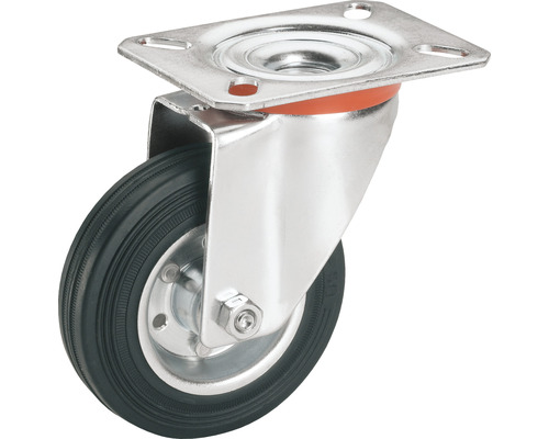 Roue pivotante avec platine de fixation
