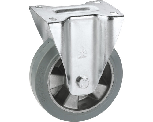 Roulette fixe pour appareils de transport Tarrox, jusqu'à 300 kg, 160x195x50 mm, plaque 140x110 mm