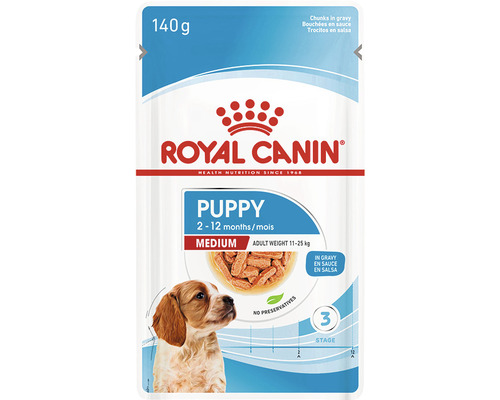 Pâtée pour chien ROYAL CANIN Medium Puppy nourriture pour chiots pour chiens de taille moyenne 140 g