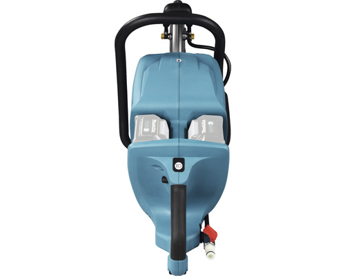 Aufsicht auf einen Akku-Bodenreiniger mit zwei Akkufächern