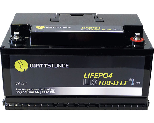 WATTSTUNDE Lithium 100Ah LiFePO4 Batterie LIX100D-LT (DIN) mit Bluetooth  Schnittstelle - HORNBACH Luxemburg