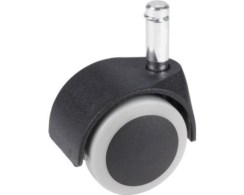 Roulette double en thermo plastique sur tige pour chaise de bureau Ø 50 mm  12 pièces