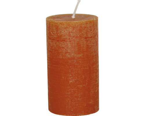 Bougie pilier rustique Ø 6,8 x 12 cm burned orange