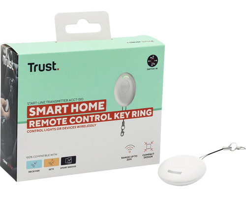 Trust Smart Home Funk-Fernbedienung Schlüsselanhänger mit Verpackung