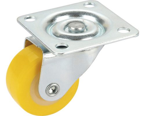 Tarrox Roulette pivotante pour appareils de transport, 30 x 30 x 14 mm jaune