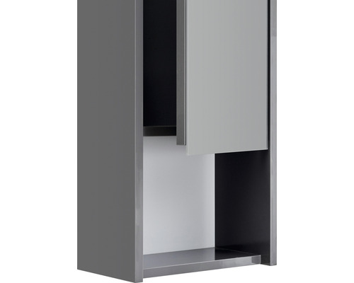 Grauer Badezimmer-Hängeschrank mit Stauraum und Tür