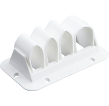 Support de câble blanc avec quatre canaux pour l''organisation des câbles