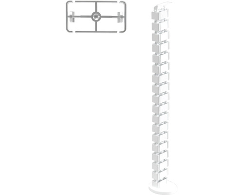 Guide-câbles FLEXIT RE 4 blanc pour piètements de table réglables en hauteur