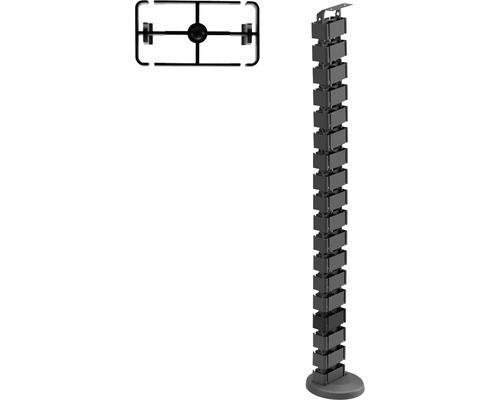 Guide-câbles FLEXIT RE 4 noir pour piètements de table réglables en hauteur