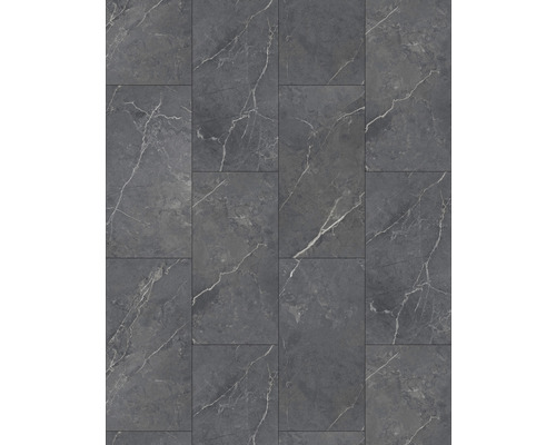 Graue Fliesen mit Marmoroptik.